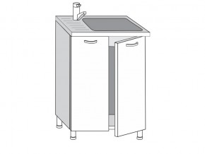 2.60.2мн Шкаф-стол на 600мм под накладную мойку с 2-мя дверцами в Юрюзани - yuryuzan.magazinmebel.ru | фото