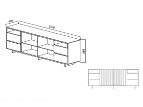 Комодино Moderno-2200 Ф5 в Юрюзани - yuryuzan.magazinmebel.ru | фото - изображение 4