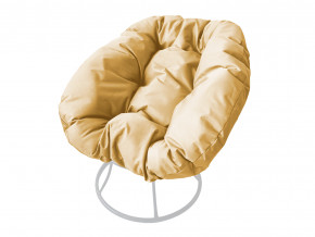 Кресло Пончик без ротанга бежевая подушка в Юрюзани - yuryuzan.magazinmebel.ru | фото