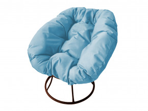 Кресло Пончик без ротанга голубая подушка в Юрюзани - yuryuzan.magazinmebel.ru | фото