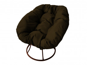 Кресло Пончик без ротанга коричневая подушка в Юрюзани - yuryuzan.magazinmebel.ru | фото