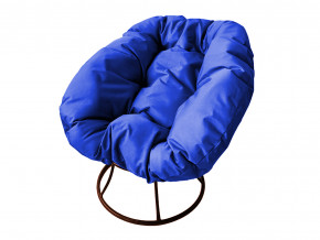 Кресло Пончик без ротанга синяя подушка в Юрюзани - yuryuzan.magazinmebel.ru | фото