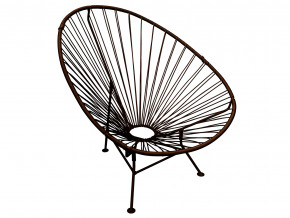 Кресло Ракушка с ротангом коричневый в Юрюзани - yuryuzan.magazinmebel.ru | фото