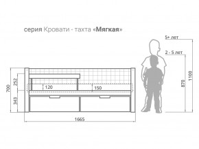 Кровать-тахта мягкая Svogen с ящиками и бортиком бежево-белый в Юрюзани - yuryuzan.magazinmebel.ru | фото - изображение 2