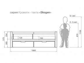 Кровать-тахта Svogen с ящиками и бортиком натура без покрытия в Юрюзани - yuryuzan.magazinmebel.ru | фото - изображение 3