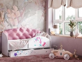 Кровать Звездочка с бортиком Белый-розовый в Юрюзани - yuryuzan.magazinmebel.ru | фото