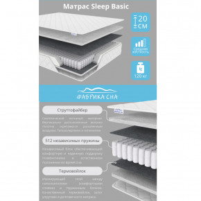 Матрас Sleep Basic шириной 1200 мм в Юрюзани - yuryuzan.magazinmebel.ru | фото - изображение 2