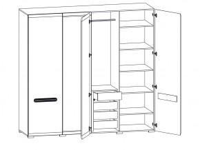 Шкаф 205-SZF2D2L/21/22 Ацтека белый в Юрюзани - yuryuzan.magazinmebel.ru | фото - изображение 2