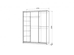 Шкаф-купе Бассо 2-600 с зеркалом дуб сонома/белый в Юрюзани - yuryuzan.magazinmebel.ru | фото - изображение 3