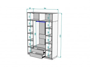 Шкаф Malta light H302 с антресолью HA4 Белый в Юрюзани - yuryuzan.magazinmebel.ru | фото - изображение 2