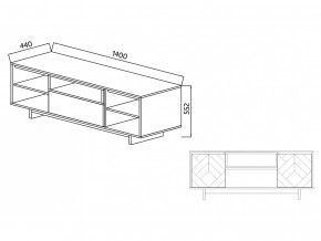 Тумба для ТВА Moderno-1400 Ф2 в Юрюзани - yuryuzan.magazinmebel.ru | фото - изображение 4