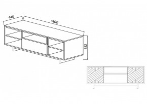 Тумба для ТВА Moderno-1400 Ф3 в Юрюзани - yuryuzan.magazinmebel.ru | фото - изображение 4