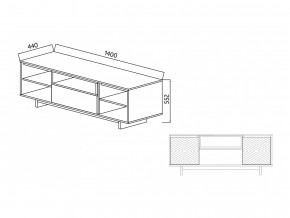 Тумба для ТВА Moderno-1400 Ф4 в Юрюзани - yuryuzan.magazinmebel.ru | фото - изображение 4