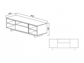 Тумба для ТВА Moderno-1400 Ф6 в Юрюзани - yuryuzan.magazinmebel.ru | фото - изображение 4