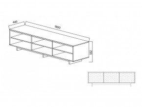 Тумба для ТВА Moderno-1800 Ф1 в Юрюзани - yuryuzan.magazinmebel.ru | фото - изображение 2